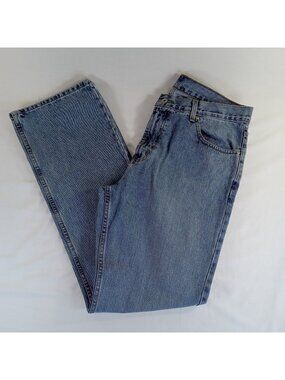 Tommy Hilfiger Men's Freedom Jean Straight Leg ACTUAL 35x33 tag 33x34 Blue Denim